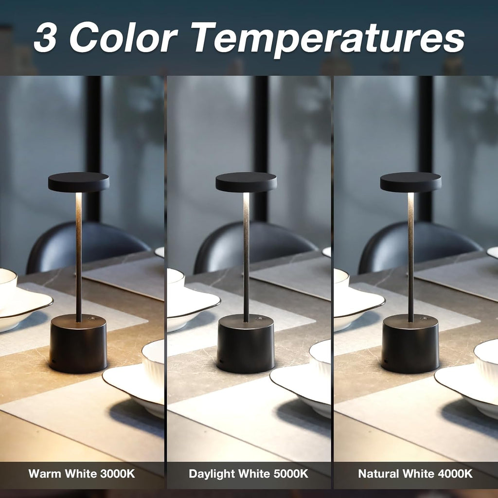 Rechargeable Cordless Table Lamp Set - 2 Pcs Portable Touch Lamps