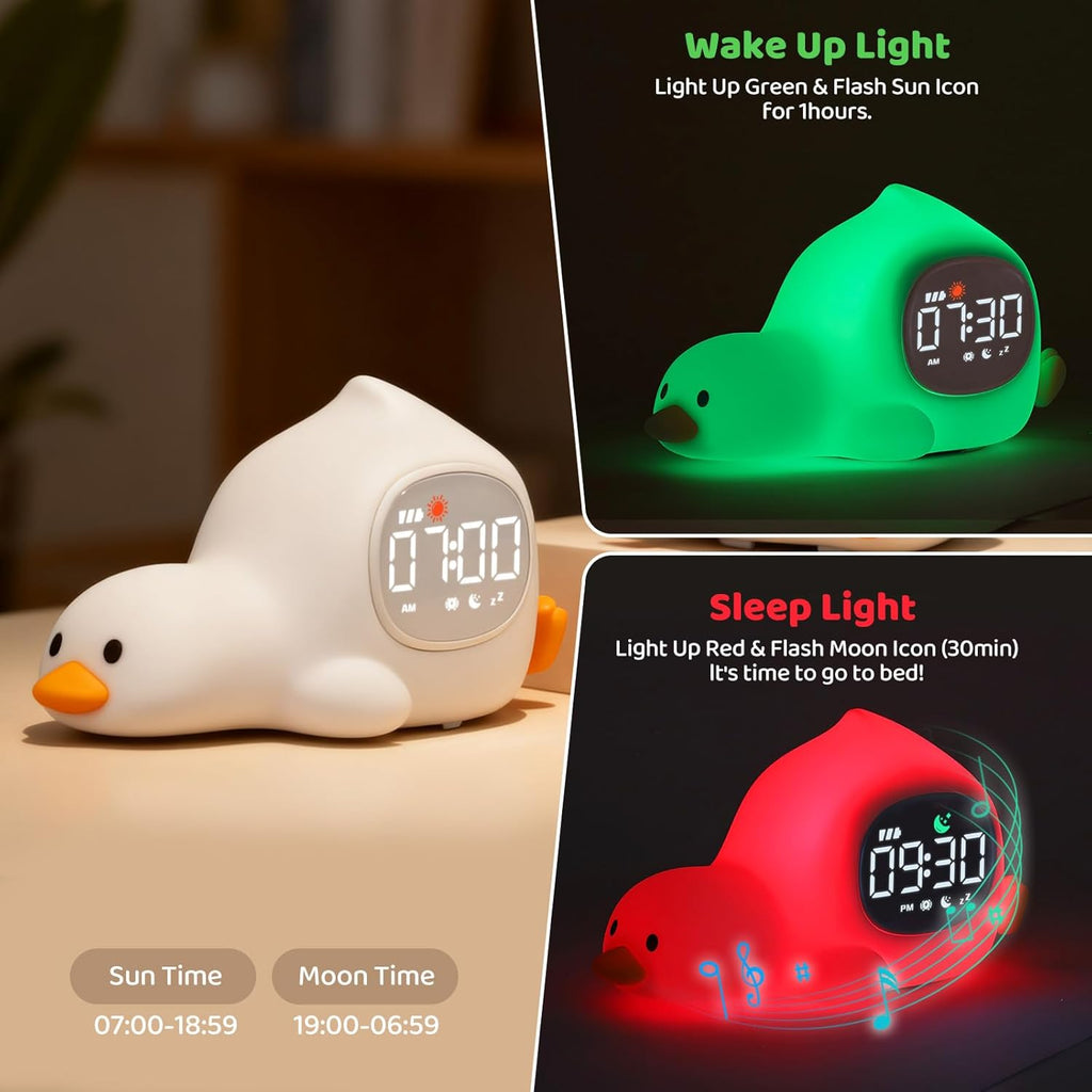 Laying Duck Alarm Clock with Night Light