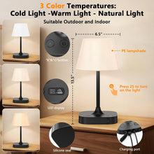 Load image into Gallery viewer, Table Lamp - 8000mAh Cordless Rechargeable Battery