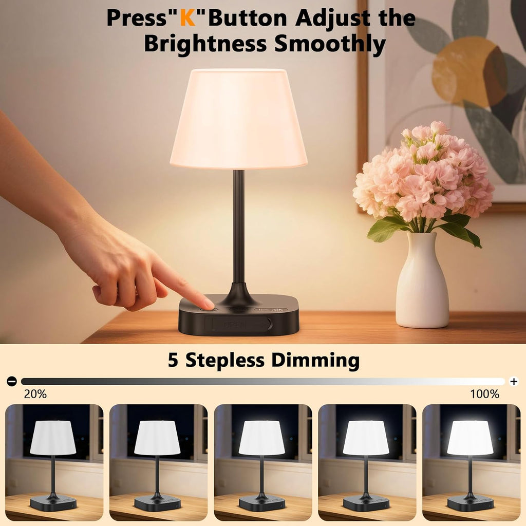 Table Lamp - 8000mAh Cordless Rechargeable Battery