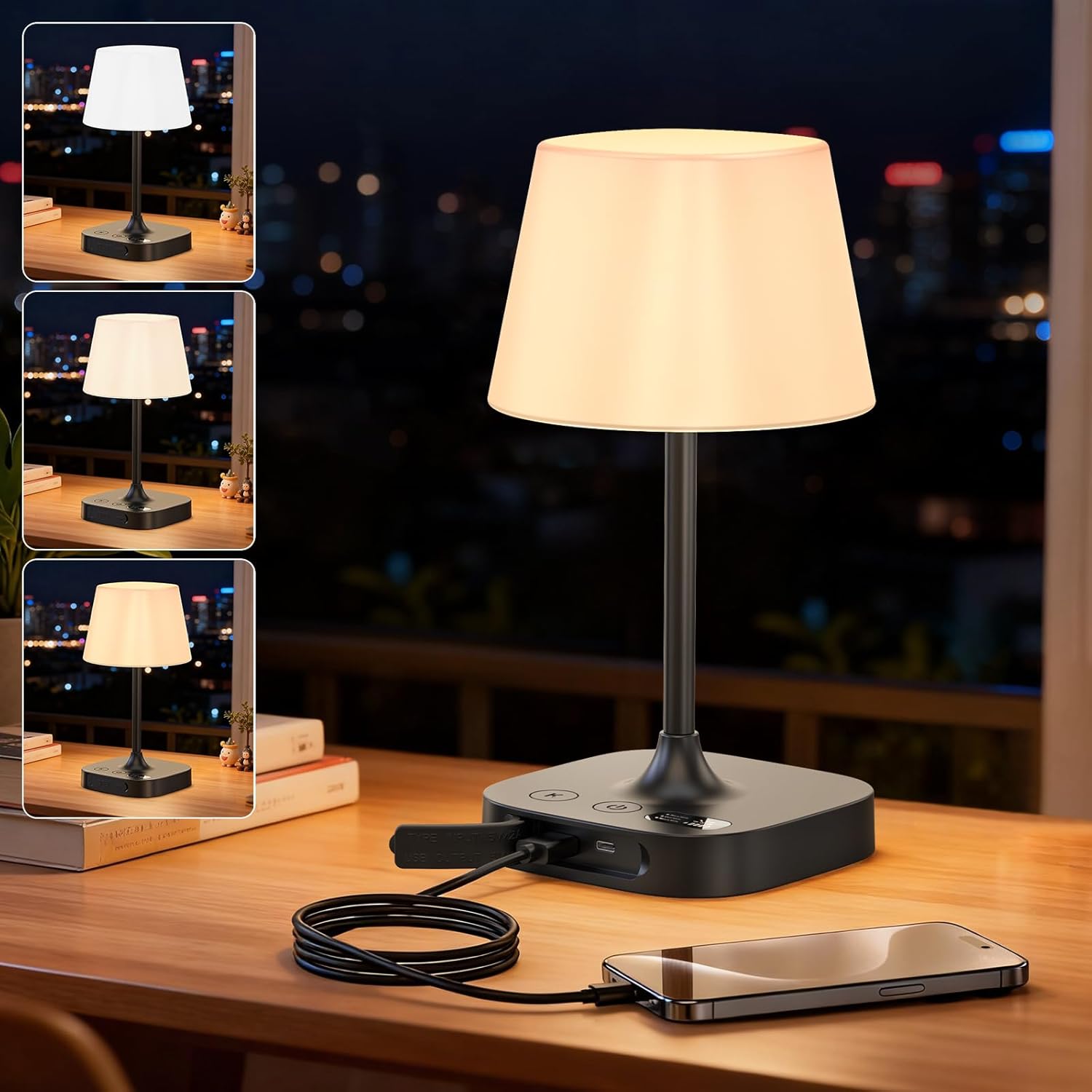 Table Lamp - 8000mAh Cordless Rechargeable Battery