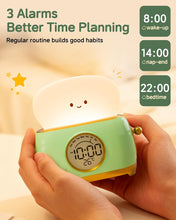 Load image into Gallery viewer, Alarm Clock for Kids, Cute Toast Night Light Alarm Clocks