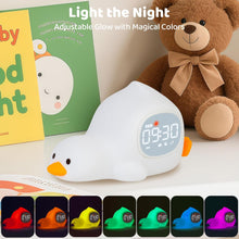 Load image into Gallery viewer, Laying Duck Alarm Clock with Night Light