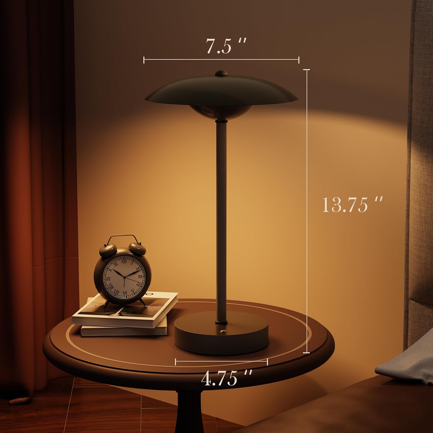 2 Pack Cordless Table Lamps, Rechargeable Battery Powered Lighting
