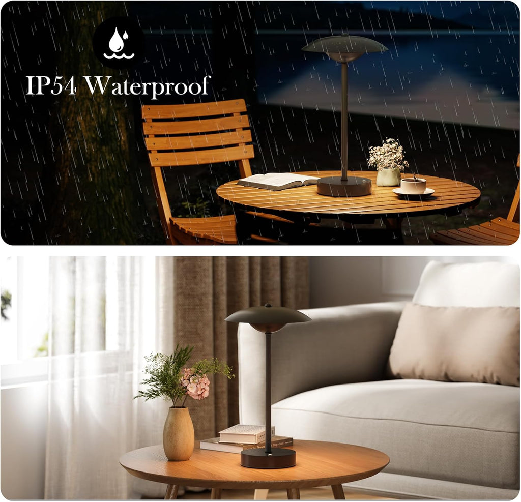 2 Pack Cordless Table Lamps, Rechargeable Battery Powered Lighting